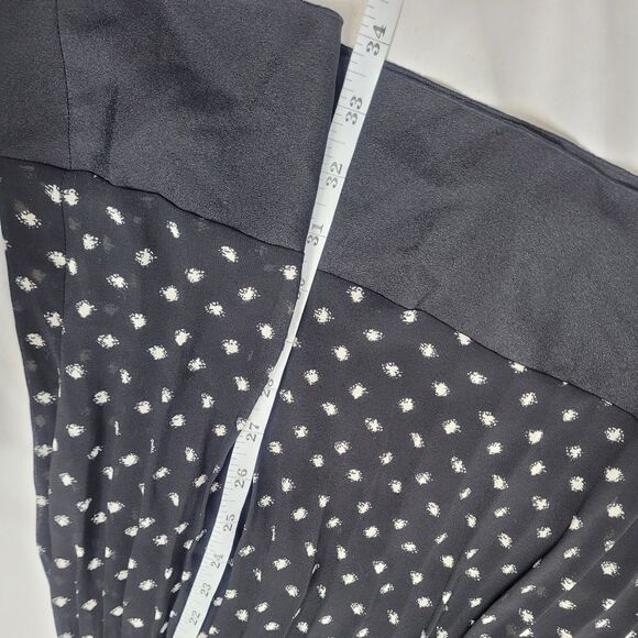 NEW LOFT black polka-dot sleeveless pleated dress 6P - Picture 10 of 10